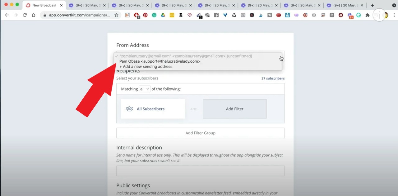 How to send out Emails in 4 EASY Steps Using Convertkit PAM OBASA.